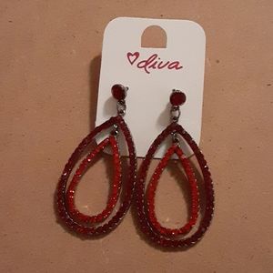 Diva Red Earrings